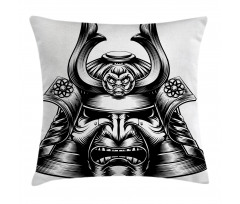 Samurai Mask Martial Pillow Cover