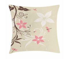 Flying Dragonflies Pillow Cover