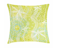 Dragonfly over Mandala Pillow Cover