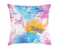 Butterflies Dragonflies Pillow Cover
