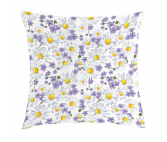 Blossoming Wild Flowers Pillow Cover