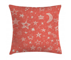 Moon and Stars Space Kid Pillow Cover