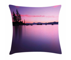 Hazy Calm Lake Tahoe Pillow Cover