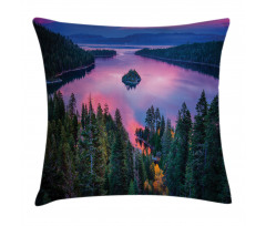 Forest and Lake View Pillow Cover