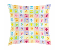 Colorful Owl Kids Pillow Cover