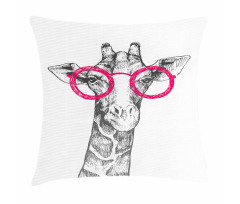 Hipster Animal Glasses Pillow Cover