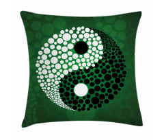 Ying Yang Green Harmony Pillow Cover