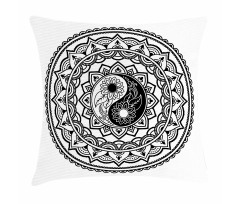 Eastern Blossom Yin Yang Pillow Cover