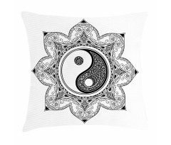Mehndi Mandala Floral Art Pillow Cover