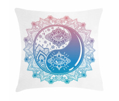 Ying Yang Mandala Asian Pillow Cover