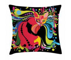 Futuristic Rainbow Pillow Cover