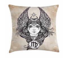 Hand Drawn Astrological Pillow Cover