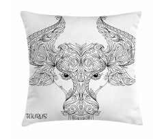 Astrology Taurus Sign Pillow Cover