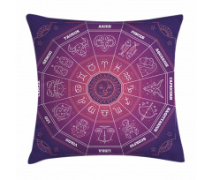 Colorful Astrology Signs Pillow Cover