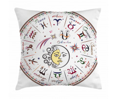 Moon Sun and Signs Pillow Cover