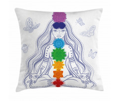 Yoga Meditation Lotus Pose Pillow Cover