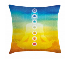 Body Silhouette in Lotus Pillow Cover