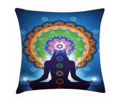 Mandala Chakra Yoga Pillow Cover