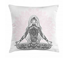 Meditation Lotus Mandala Pillow Cover