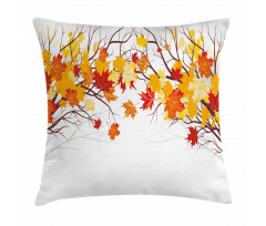 Cartoon Maple Autumn Tree Pillow Cover