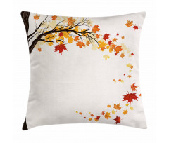 Flying Maple Leaf Seasons Pillow Cover