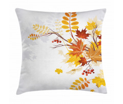 Autumn Themed Faded Leaves Pillow Cover
