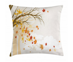 Pastel Colored Autumn Trees Pillow Cover