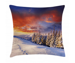 Mountains Pine Trees Pillow Cover