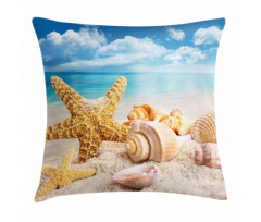 Shells on Tropic Beach Pillow Cover