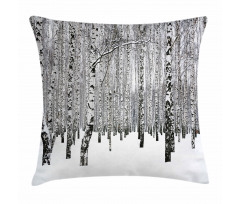 Snowy Forest Photo Woodland Pillow Cover