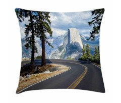 Mountain Road Landscape Pillow Cover