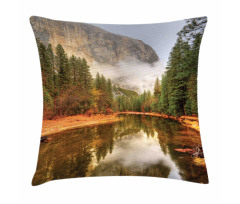 River in Morning View Pillow Cover