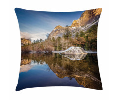 Lake Mountain Sunset Pillow Cover