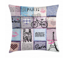 Eiffel Tower Love Letter Pillow Cover