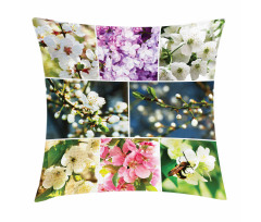 Spring Scenery Collage Pillow Cover