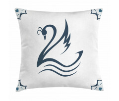 Swan with Curves Pillow Cover