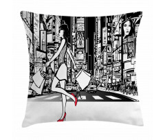 Shopper Girl NYC Pillow Cover