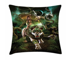 Fantasy Tiger Galaxy Pillow Cover