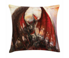 Dragon Mountain Myth Pillow Cover