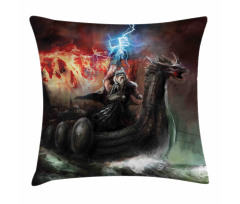 Thunder Storm Vikings Pillow Cover