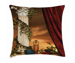 Greek Scenery Sunset Pillow Cover