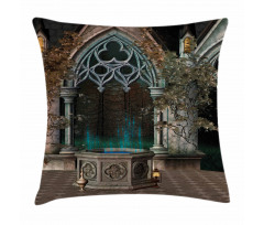 Old Gateway to Forest Pillow Cover