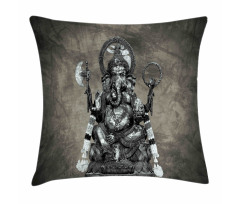 Elephant Ethnic Figure Pillow Cover