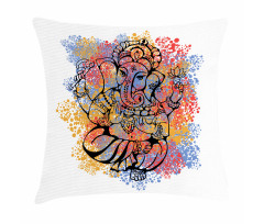 Eastern Elephant Artistic Pillow Cover