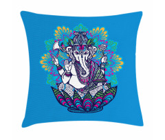 Elephant Mandala Pattern Pillow Cover