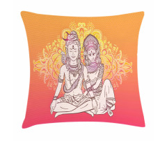 Asian Oriental Artful Motif Pillow Cover