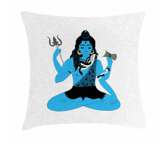 Mystic Figure in Yoga Pose Pillow Cover
