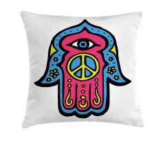 Hippie Boho Hand Fatima Pillow Cover