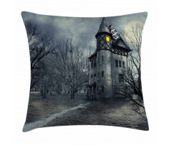 Gothic Haunted House Pillow Cover