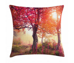 Flowers in Park Fall Pillow Cover